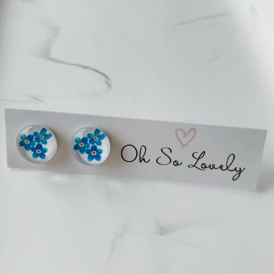 Forget Me Not Flower Stud Earrings