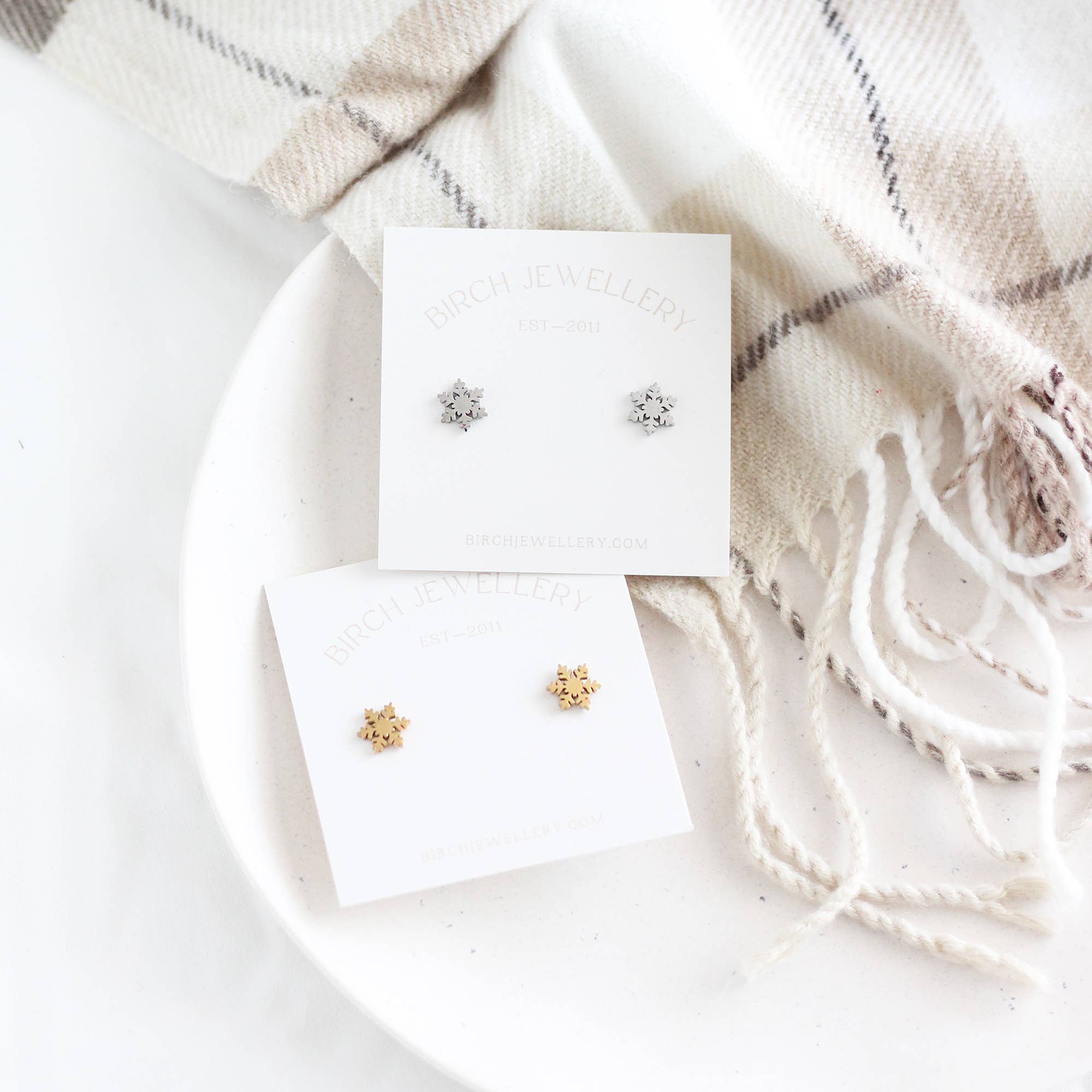 Mini Snowflake Earrings