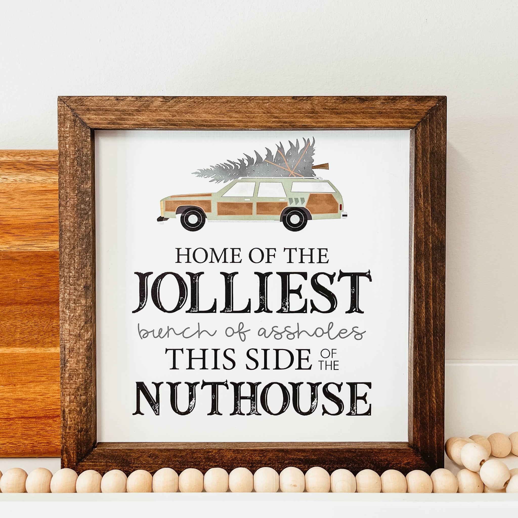 Jolliest Assholes Framed Christmas Sign