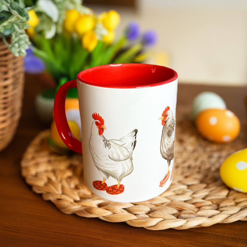 Hens wearing Slippers Mug